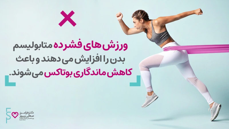 ورزش های فشرده کاهش ماندگاری بوتاکس
